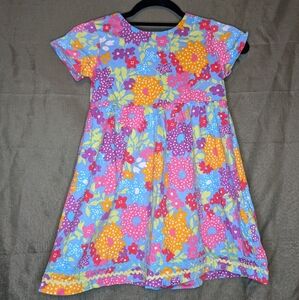 Hanna Andersson size 6-7 short sleeved cotton flower dress
